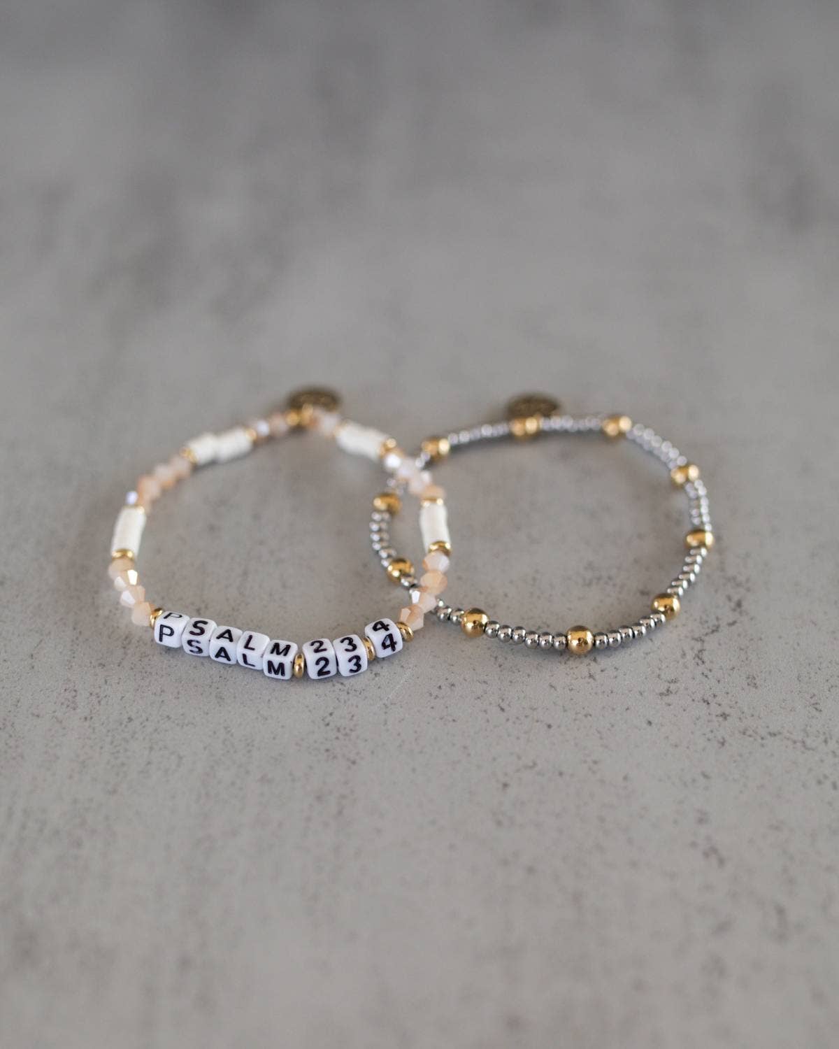 Psalm 23:4 Bible Verse Beaded Word Bracelet