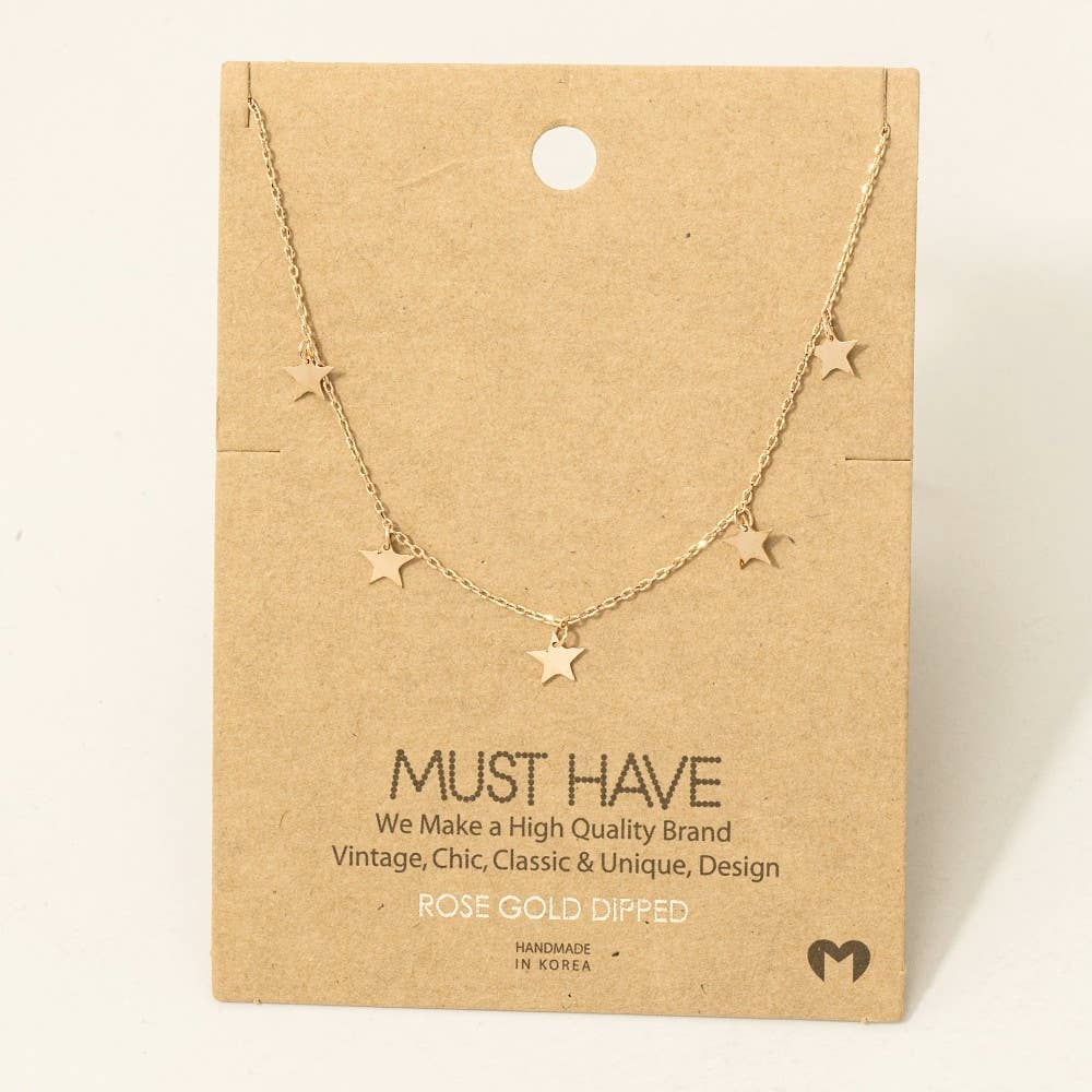 Multi Mini Star Charm Necklace