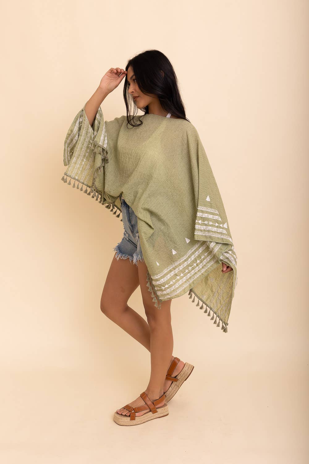 Flowy Cultural Aztec Embroidered Tunic