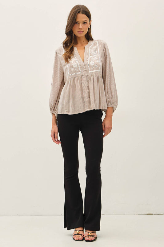EMBROIDERY PEASANT BLOUSE