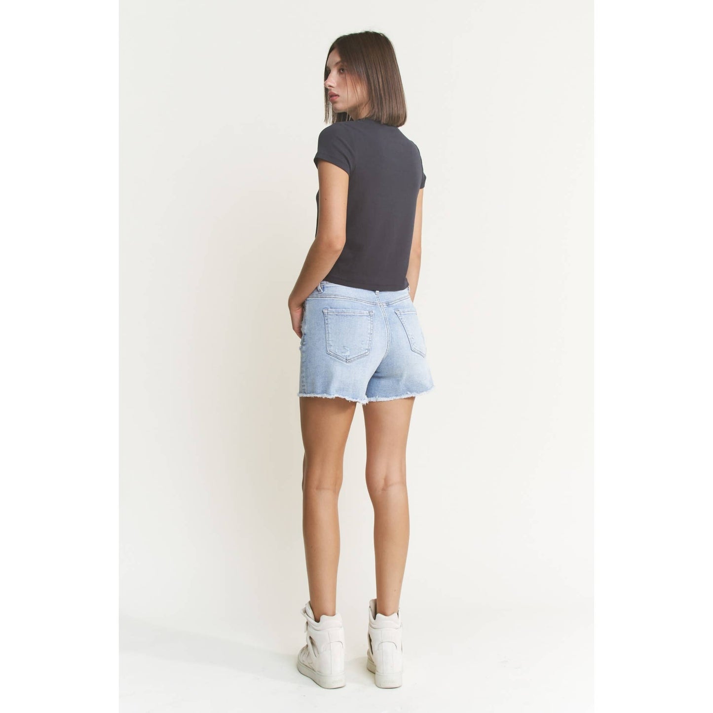 SUPER HIGH SHORTS RAW HEM