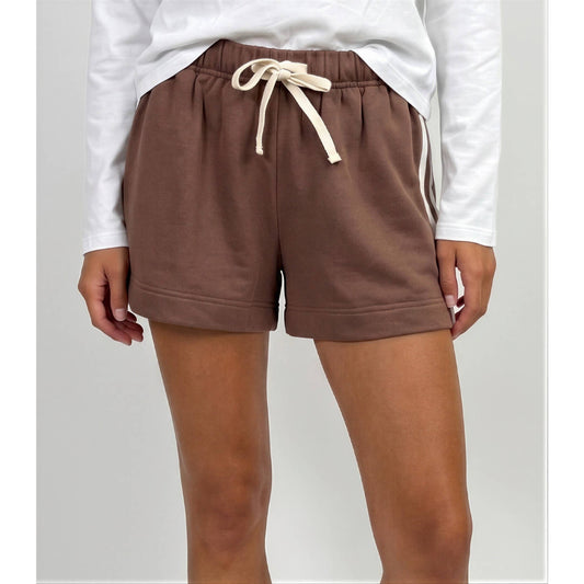 Side stripe drawstring shorts