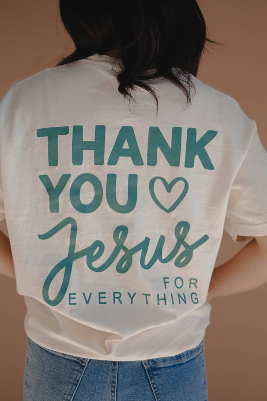 Thank You Jesus Tee - Ivory