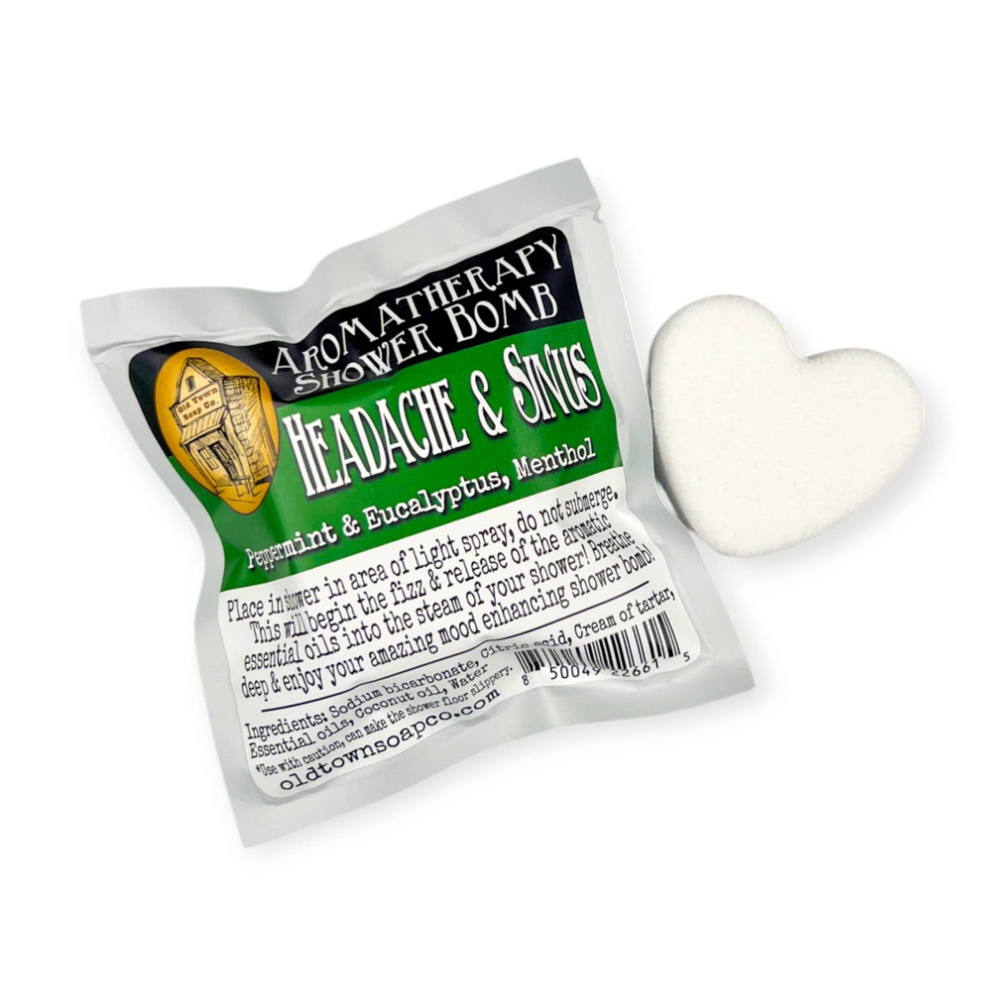 Shower Bombs/Steamer Singles -Avail in 12 Blends #1 Seller: OTSC Branded / Silver / Headache & Sinus