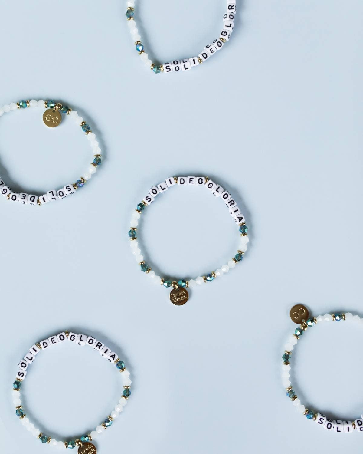 Soli Deo Gloria - Christian Beaded Word Bracelet