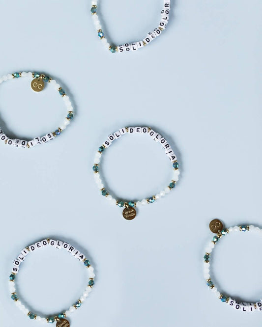 Soli Deo Gloria - Christian Beaded Word Bracelet