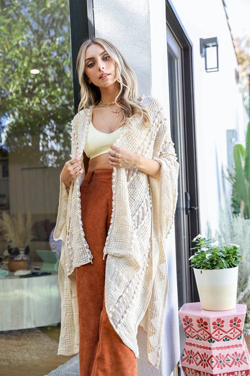 Boho Zig Zag Pattern Kimono ✨ – Lightweight & Versatile