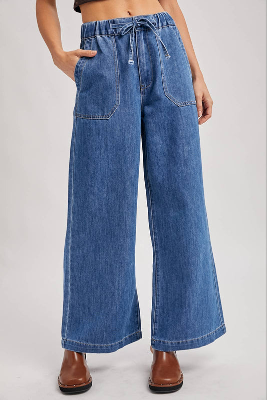 DENIM WIDE LEG JEANS