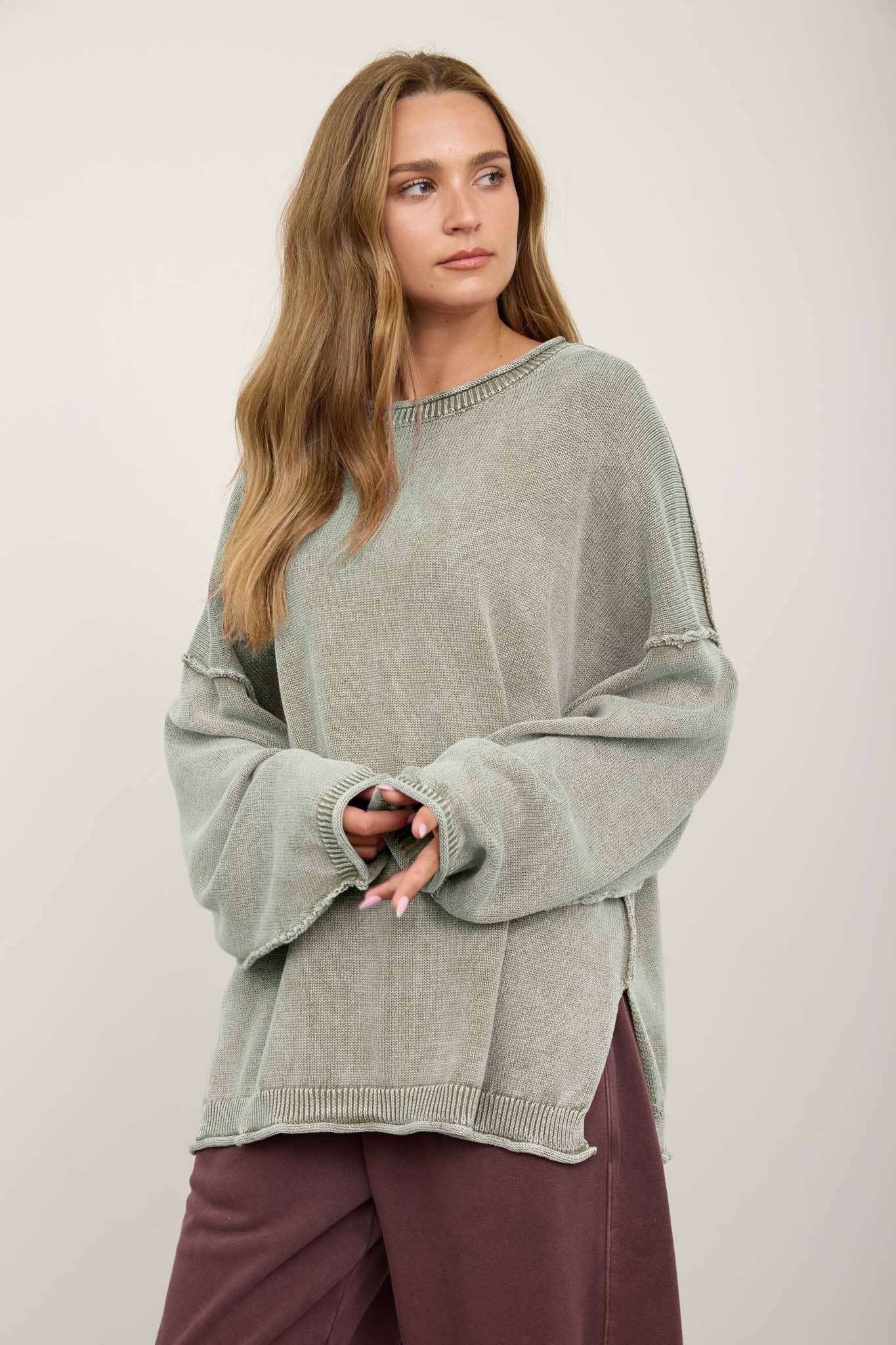RAW CREW NECK SWEATER
