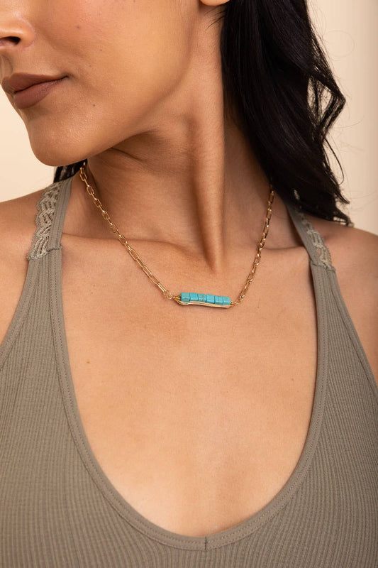Artisan Style: Gold and Turquoise Layered Necklace