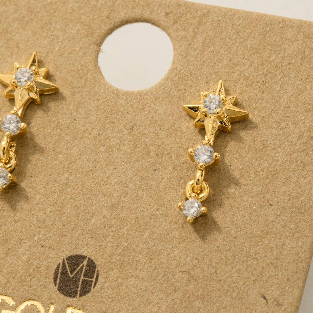 Mini Star Layered Drop Earrings
