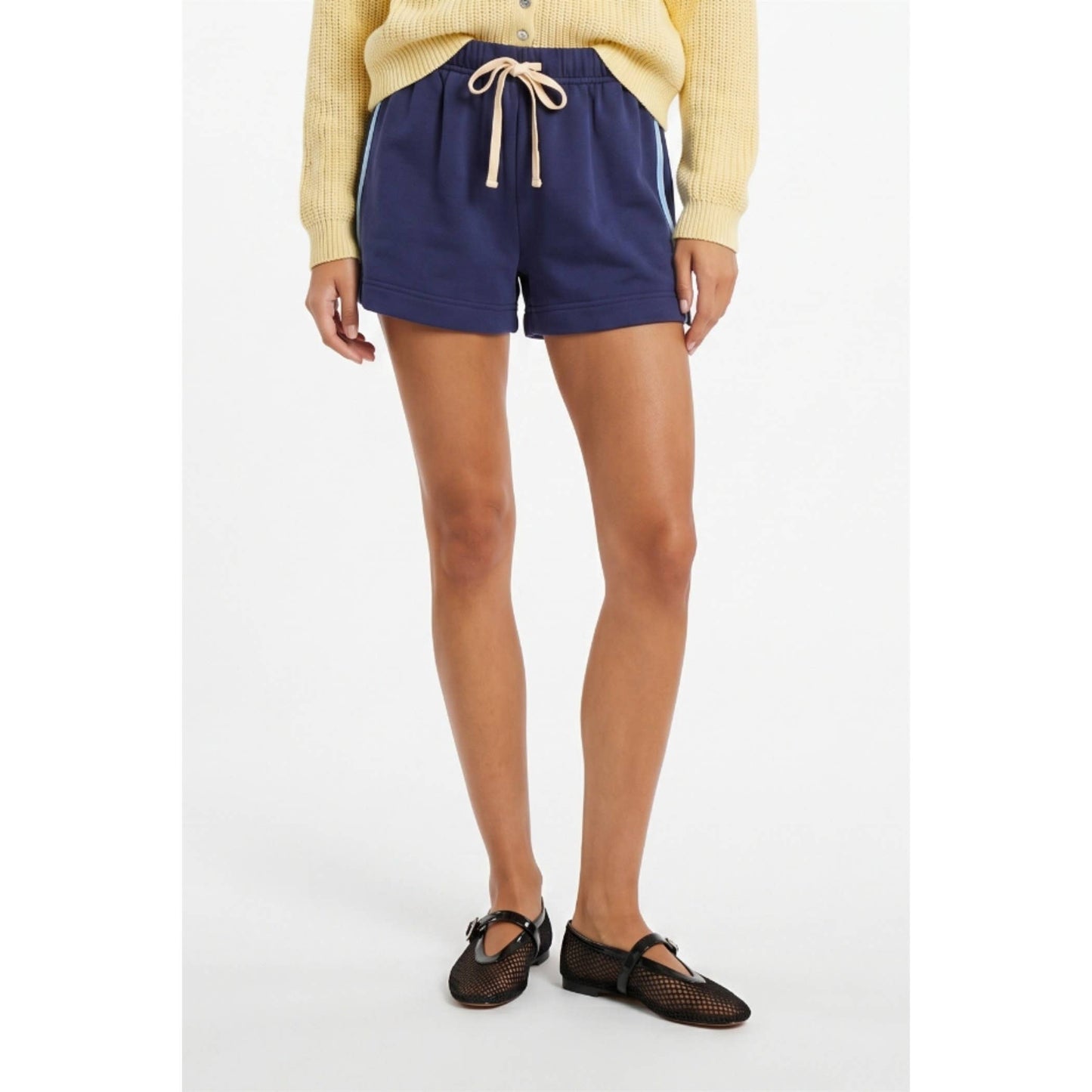 Side stripe drawstring shorts