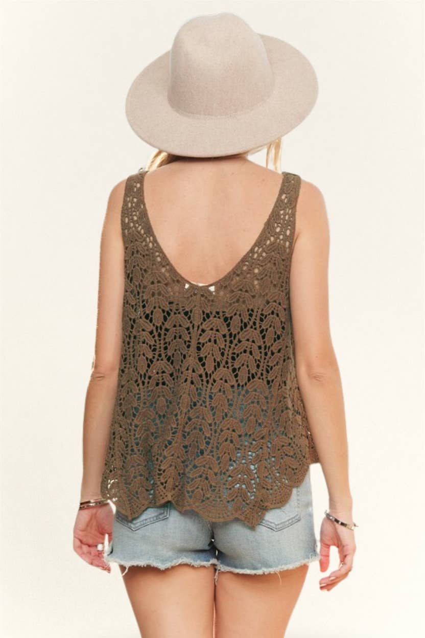LEAF CROCHET TANK TOP