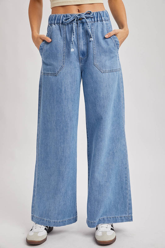 DENIM WIDE LEG JEANS