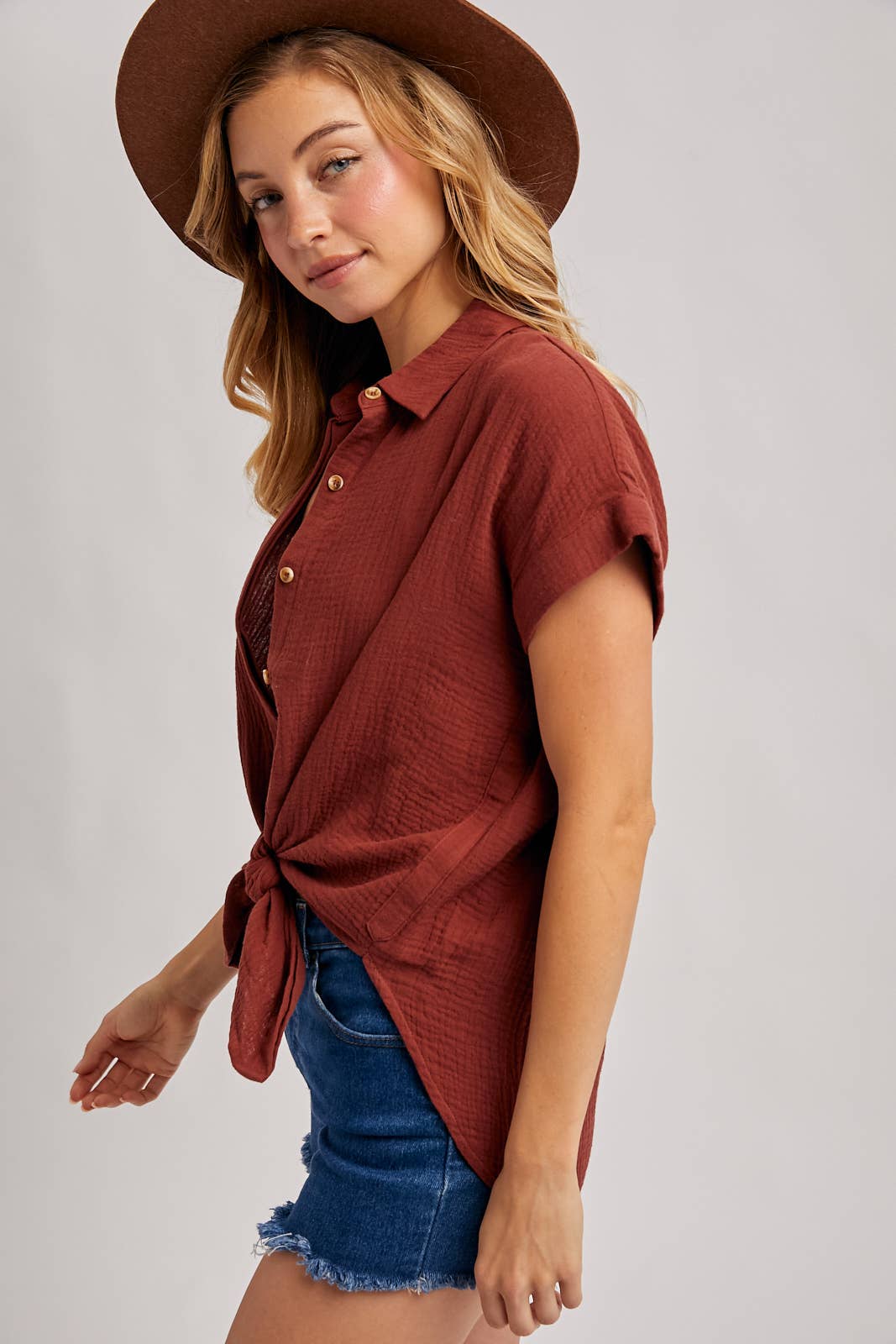 BUTTON UP COTTON SHIRT
