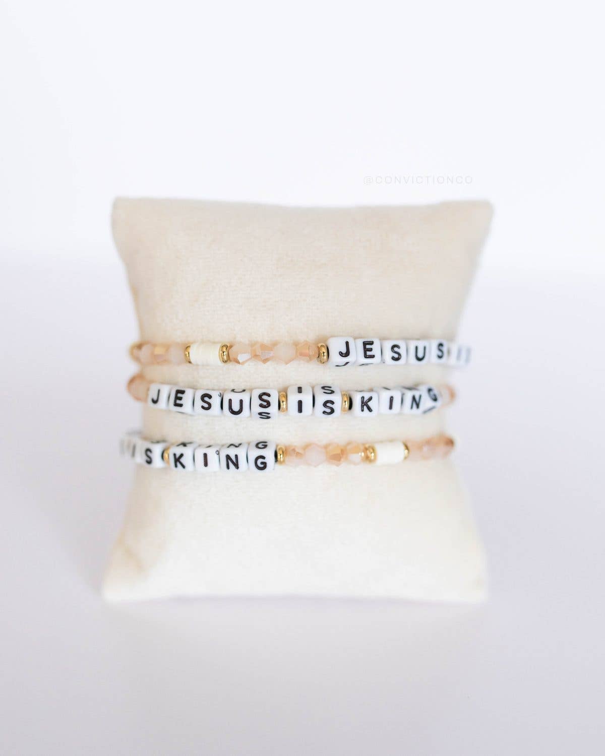 Jesus is King - Christian Beaded Word Bracelet