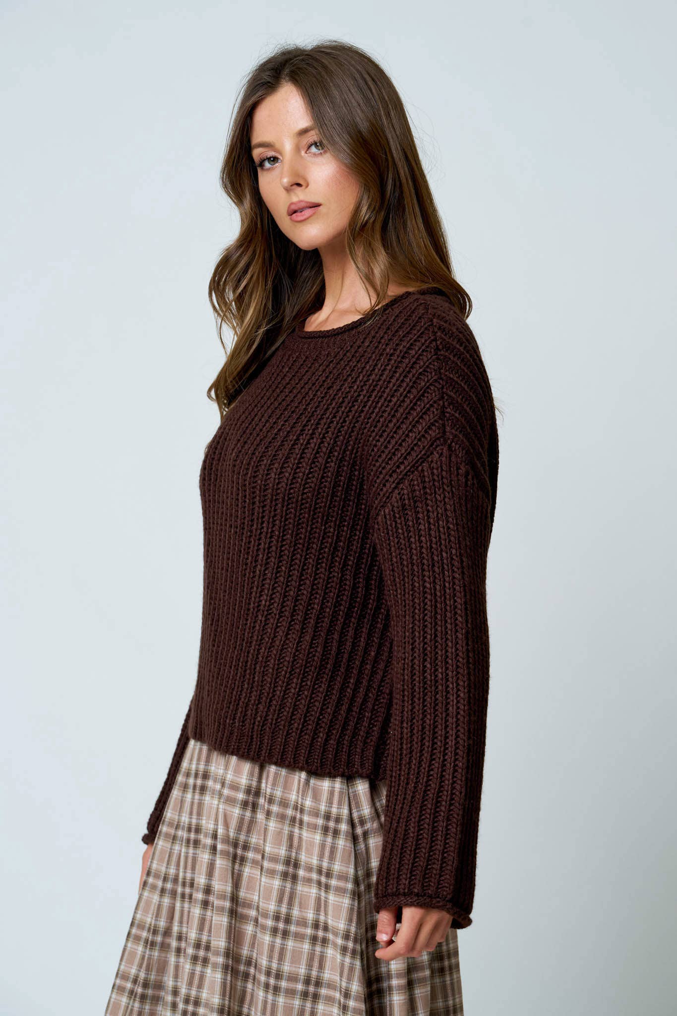 RAW EDGE KNIT SWEATER