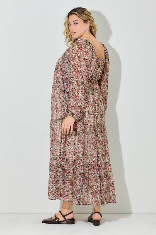 FLORAL SWEETHEART MAXI DRESS