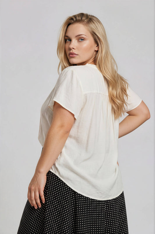 PLUS HENLEY BLOUSE