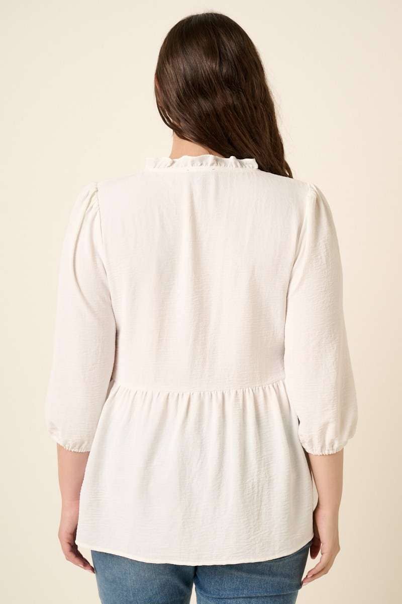 RUFFLE BABYDOLL BLOUSE