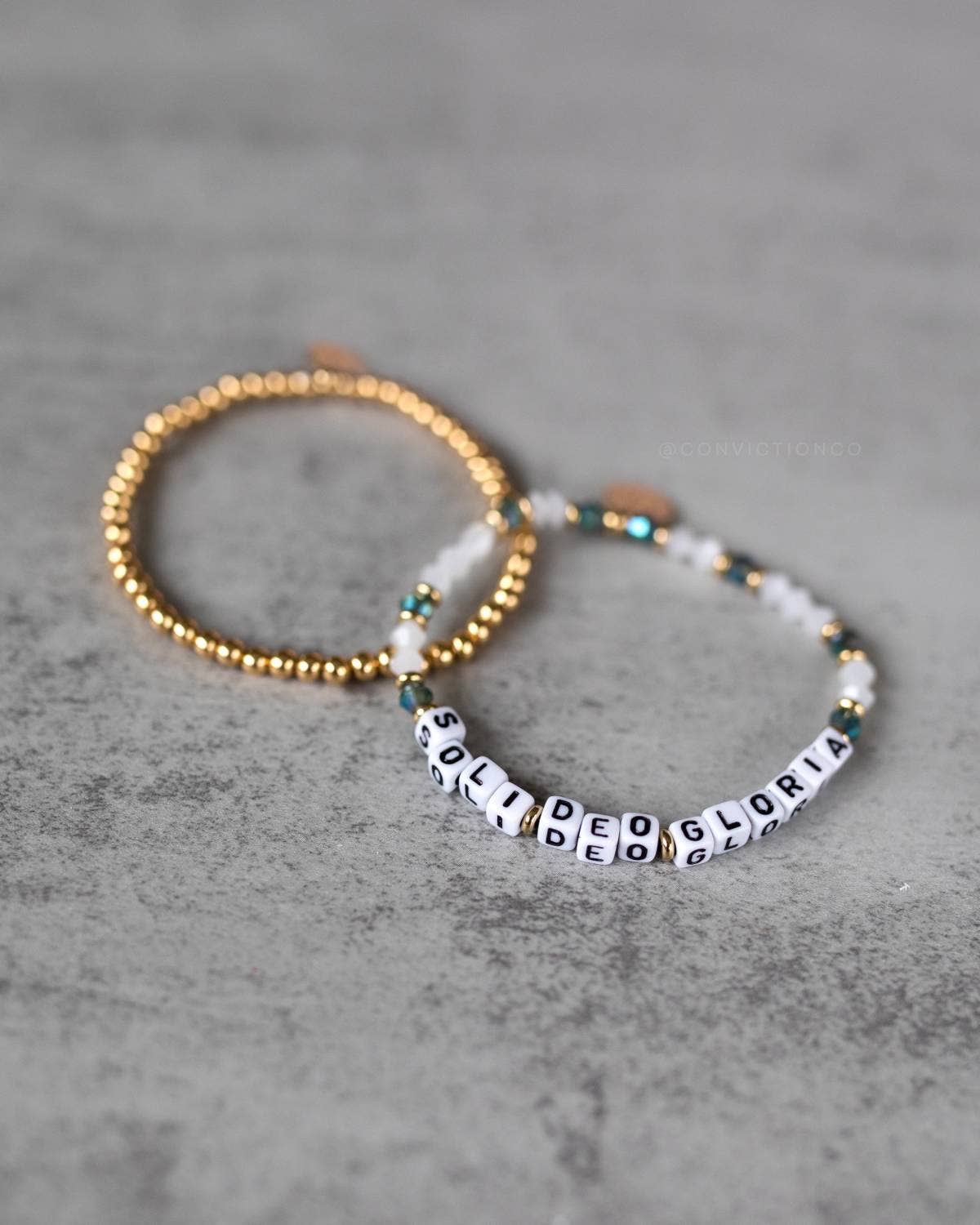 Soli Deo Gloria - Christian Beaded Word Bracelet