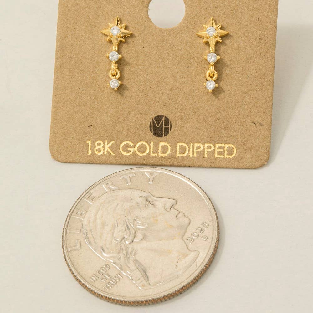 Mini Star Layered Drop Earrings