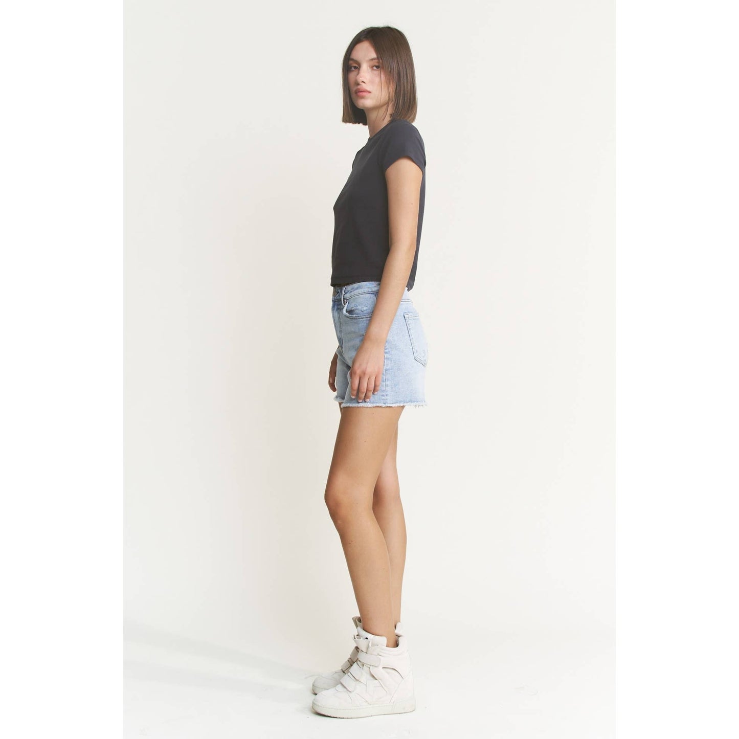 SUPER HIGH SHORTS RAW HEM