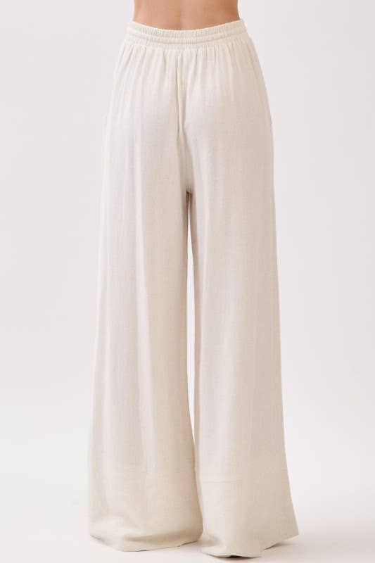 Solid Wide Leg Pants - VEP700005A