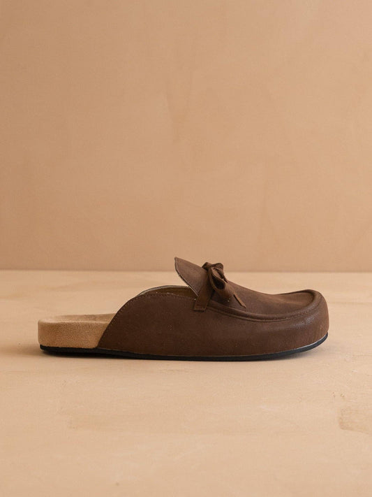 Coffee Tie Mule Loafer