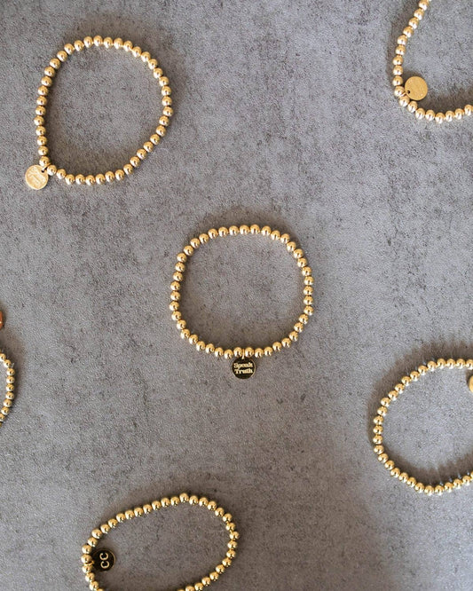 5mm Gold Bead Stacking Bracelet