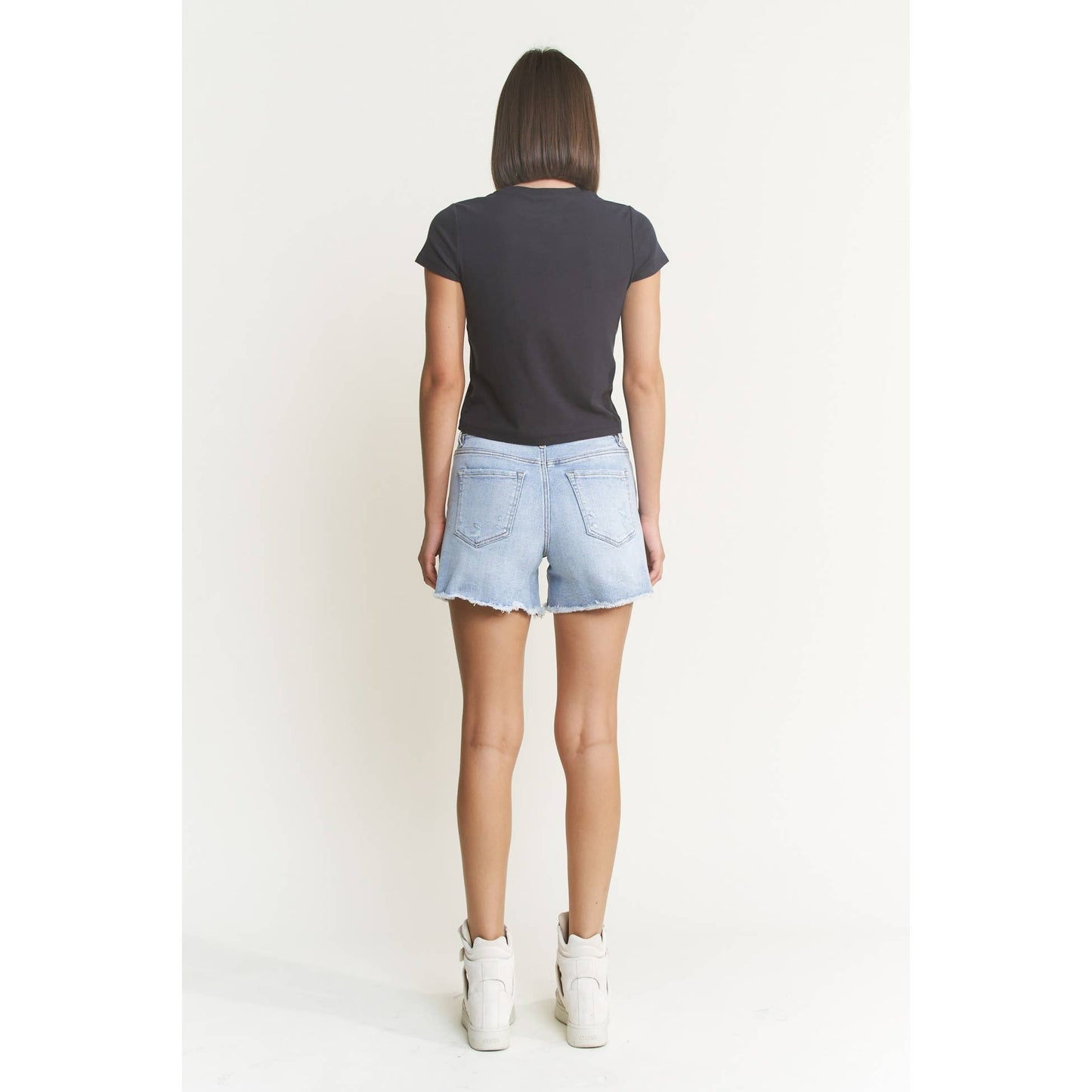 SUPER HIGH SHORTS RAW HEM