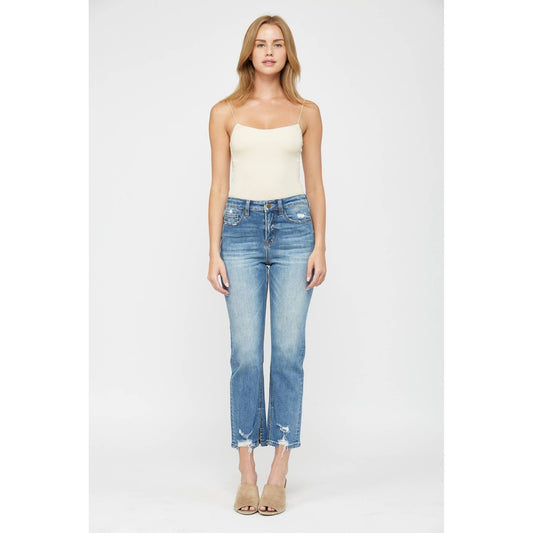 HIGH ANKLE STRAIGHT WITH SLIT
