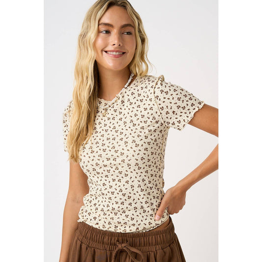 DITSY FLORAL RUFFLE TOP