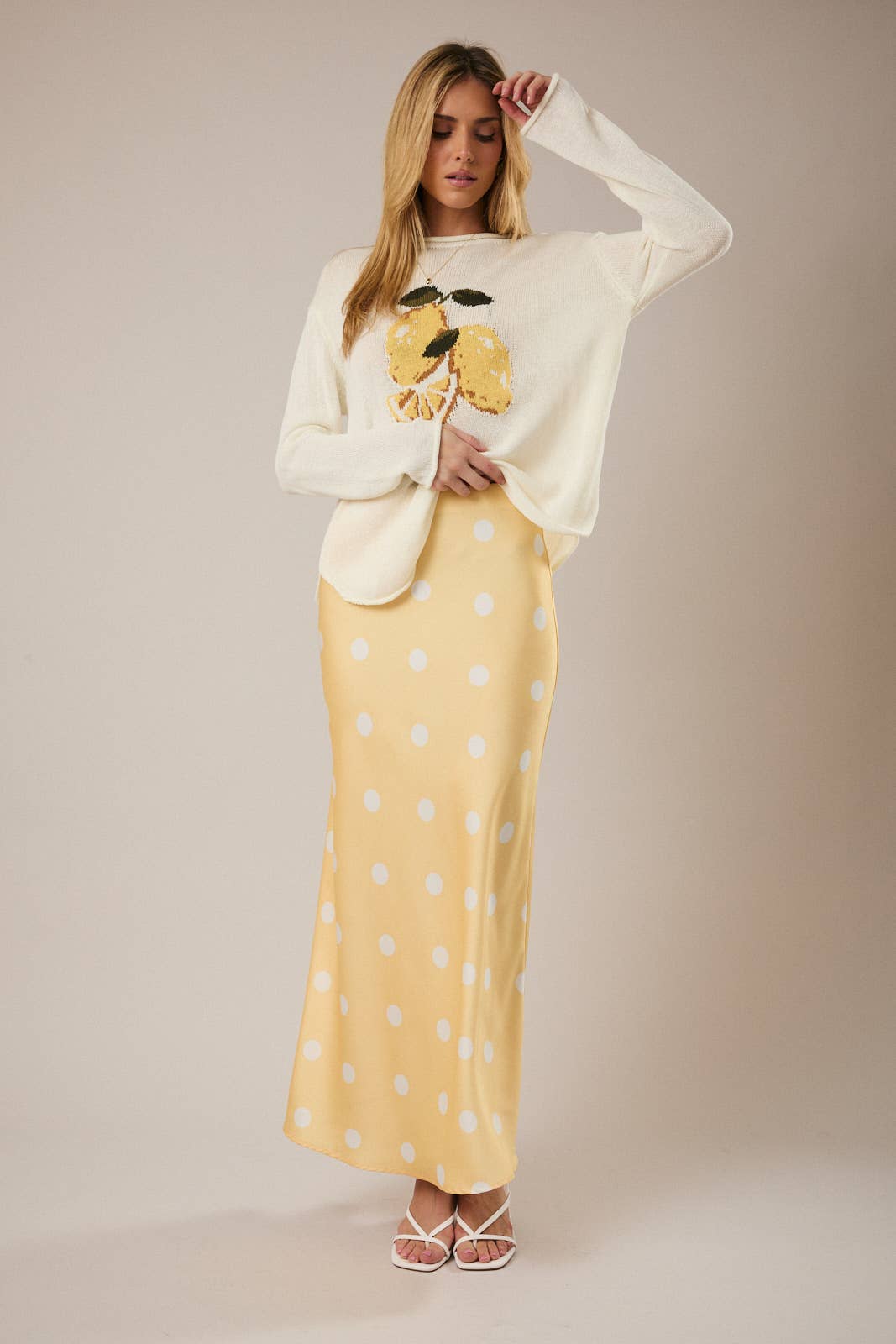Lightweight Knit Lemon Sweater