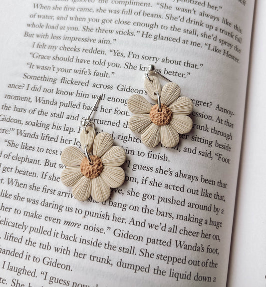 Detailed Daisy Earrings, Cottagecore Earrings