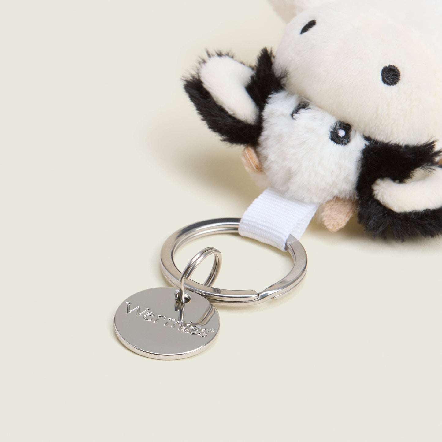 Black & White Cow Keyring