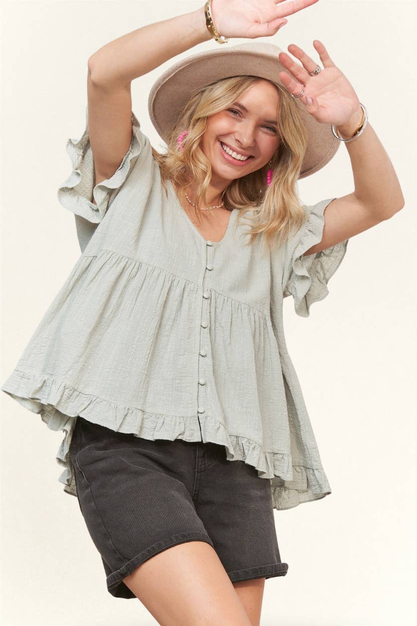 BUTTON DOWN BLOUSE