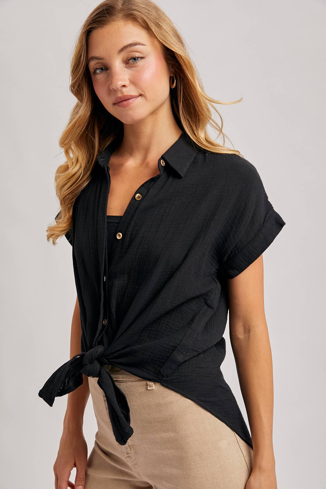 BUTTON UP COTTON SHIRT