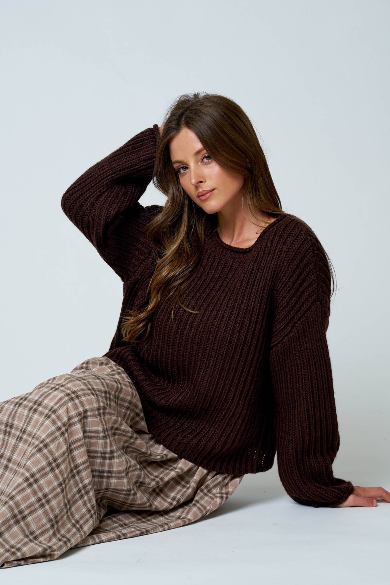 RAW EDGE KNIT SWEATER