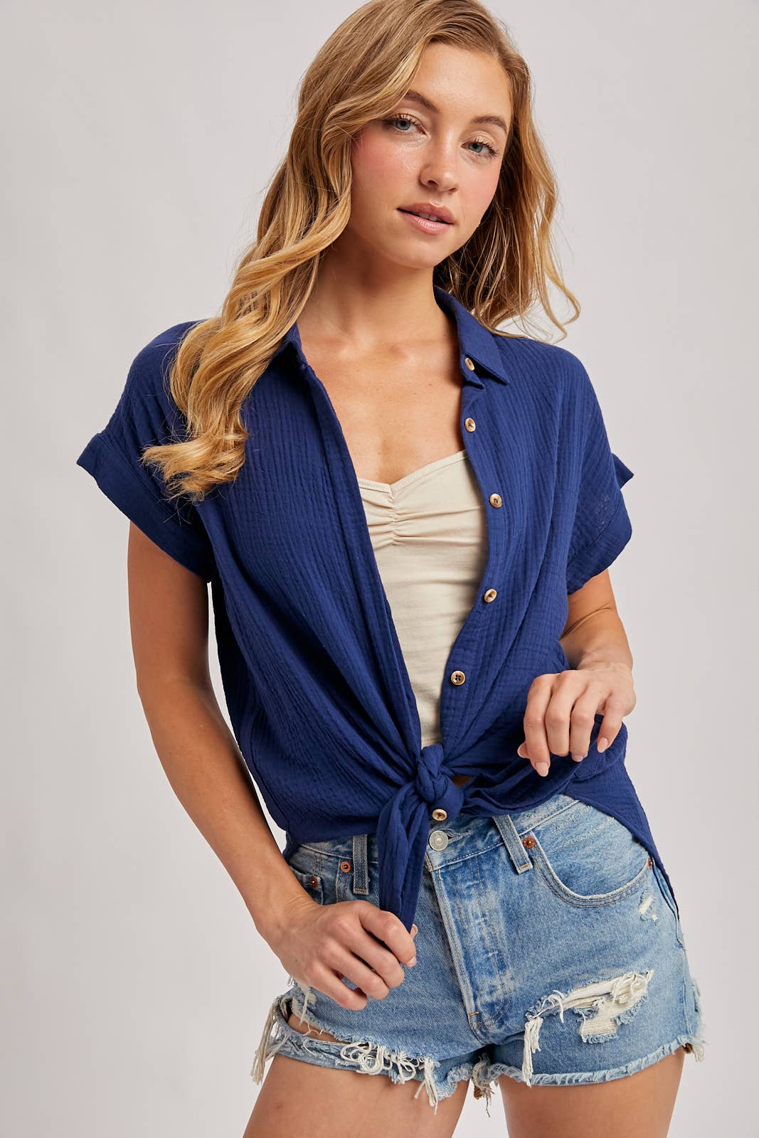 BUTTON UP COTTON SHIRT