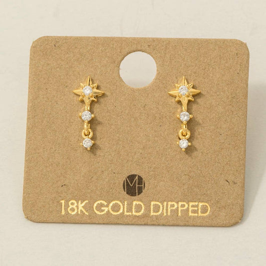 Mini Star Layered Drop Earrings