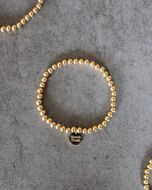 5mm Gold Bead Stacking Bracelet