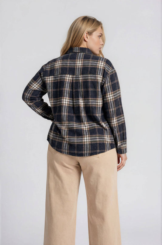 PLUS PLAID BUTTON SHIRT