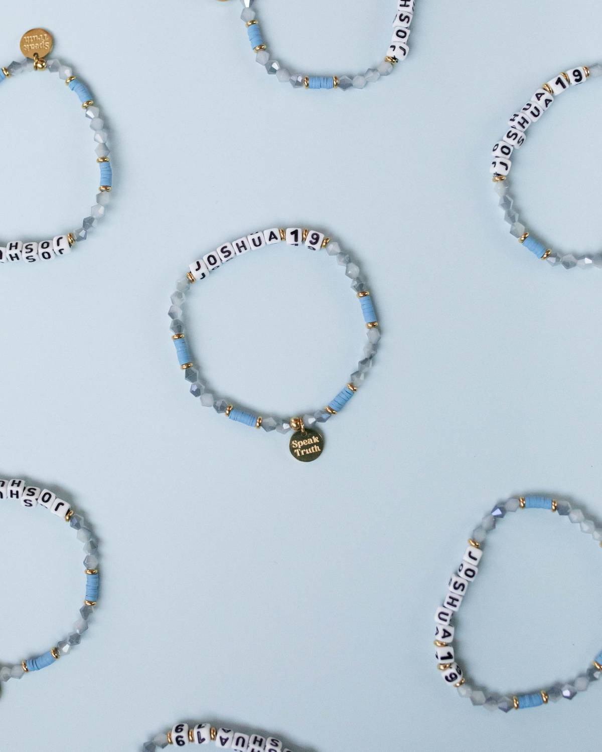 Joshua 1:9 Bible Verse Beaded Word Bracelet