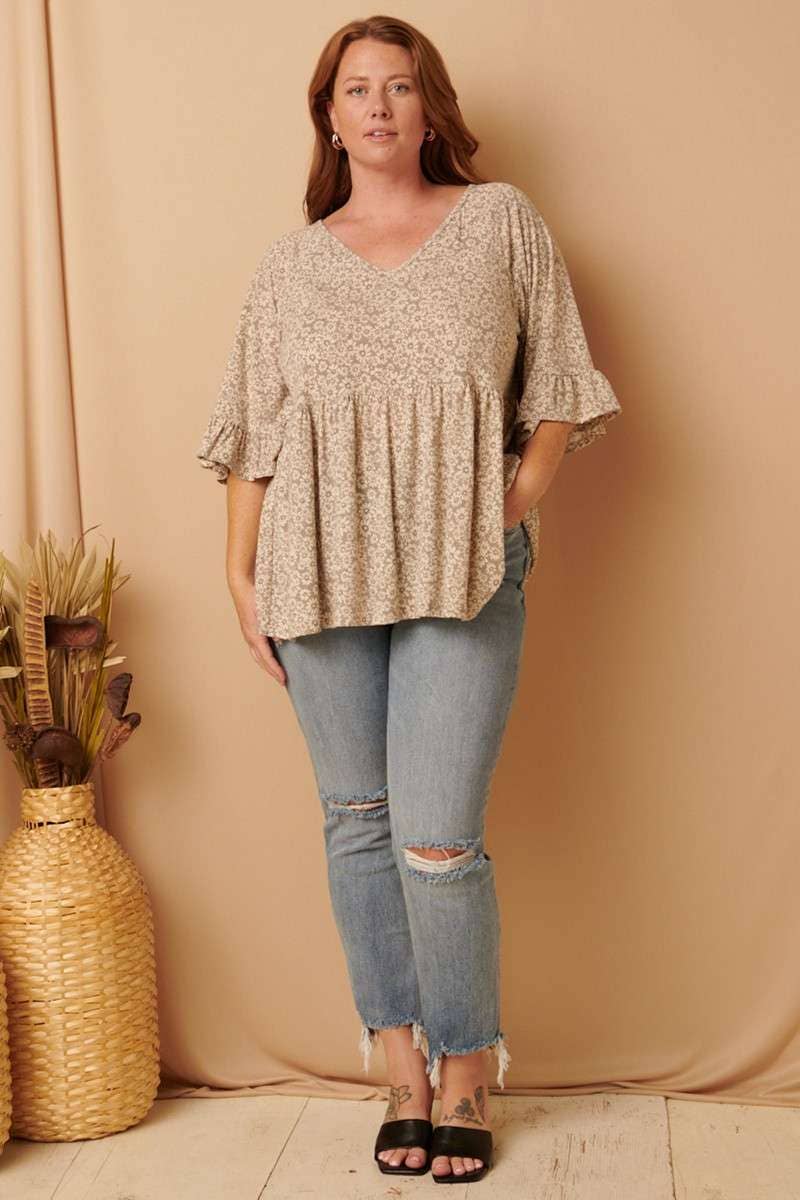 FLOWER RUFFLE BABYDOLL