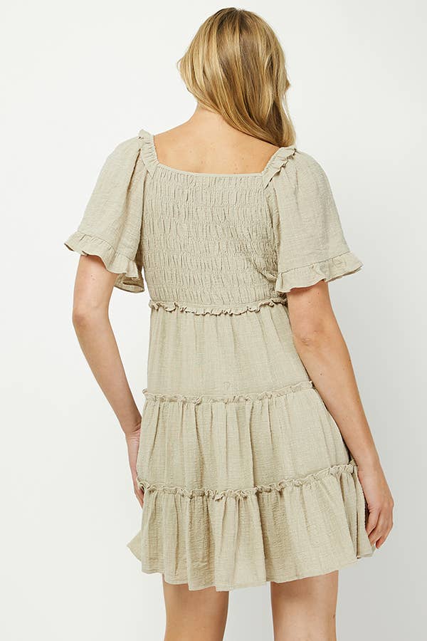 Ruffled Tiered Smocked Dress