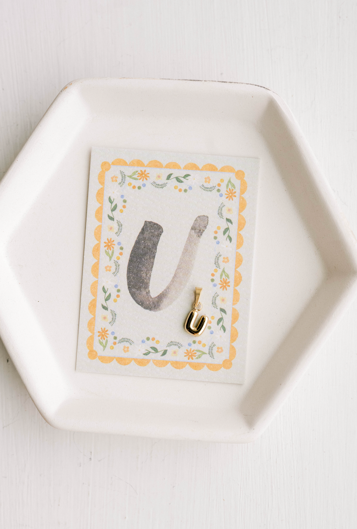 U - Letter Charm