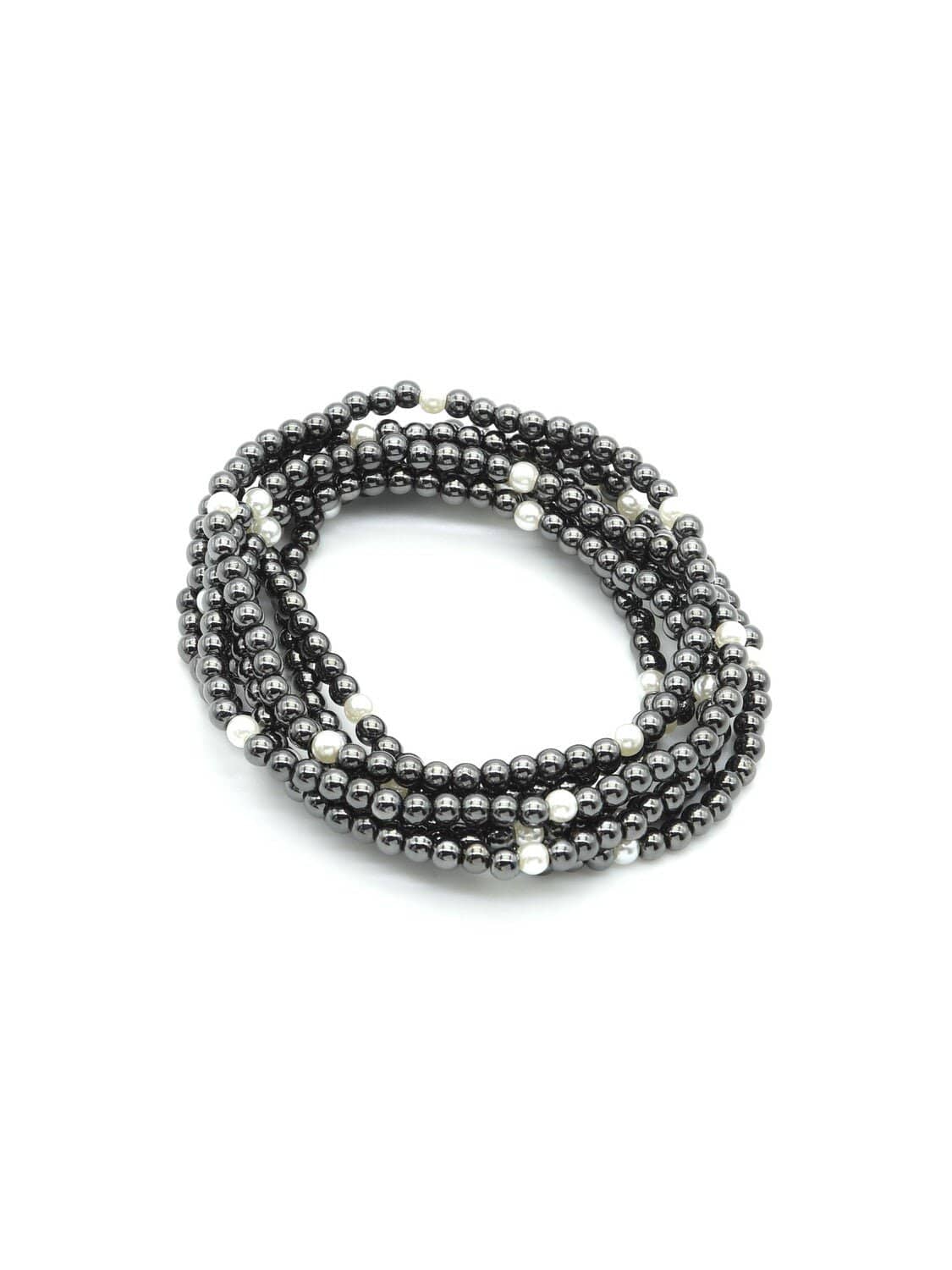 7 Piece CCB Pearl Stretch Bracelet Set