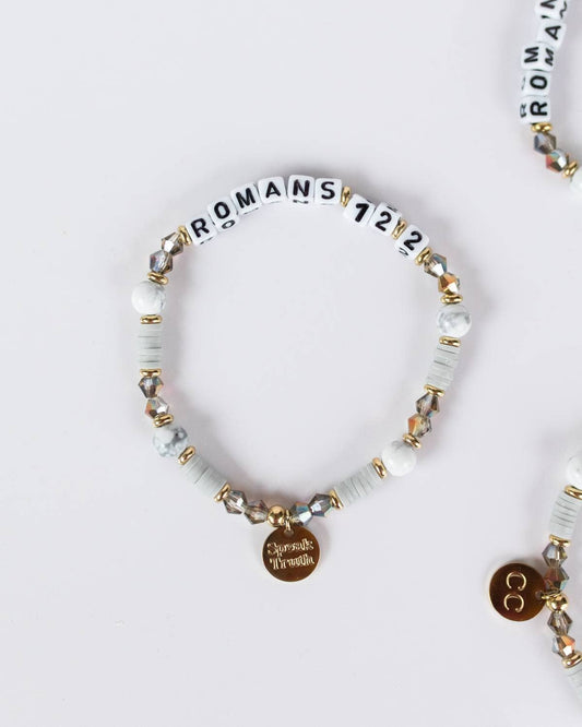 Romans 12:2 Bible Verse Beaded Word Bracelet