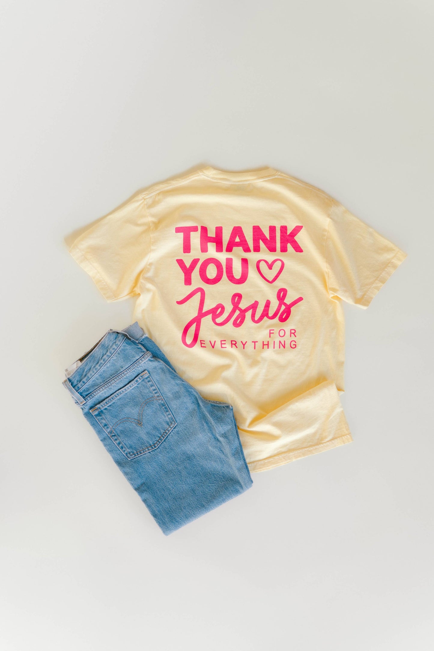 Thank You Jesus Tee - Butter